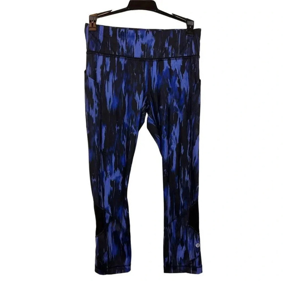 Lululemon Pace Rival Crop Leggings Painted Animal Sprinkler Black size 4 - Picture 6 of 16